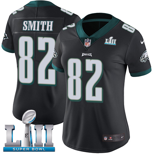 Nike Eagles #82 Torrey Smith Black Alternate Super Bowl LII Women's Stitched NFL Vapor Untouchable Limited Jersey - Click Image to Close